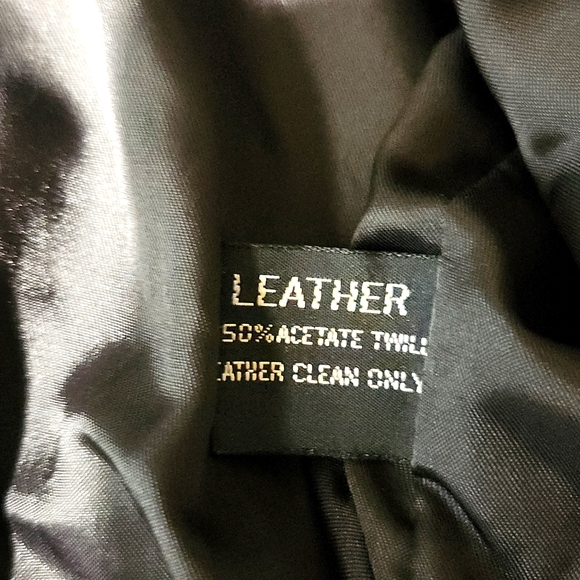 Phillipe Marcel Vintage 80's Leather Black Jacket Size 40 - Picture 12 of 13